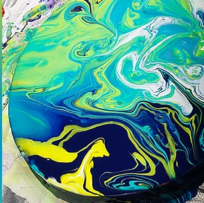 pouring acrylic paint
